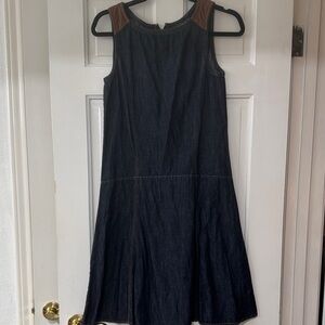 Ralph Lauren Denim Dress with Tan Stitching